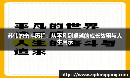 苏伟的奋斗历程：从平凡到卓越的成长故事与人生启示